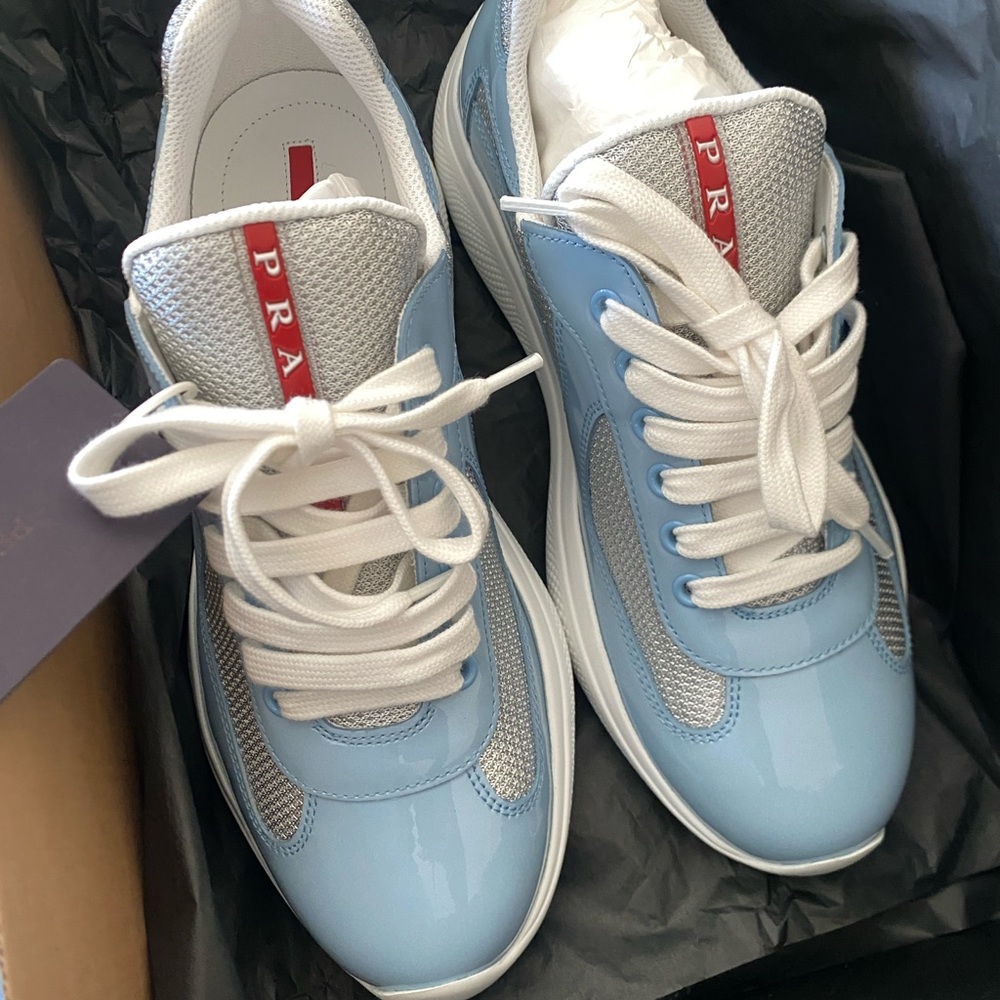 Prada world cup patent leather